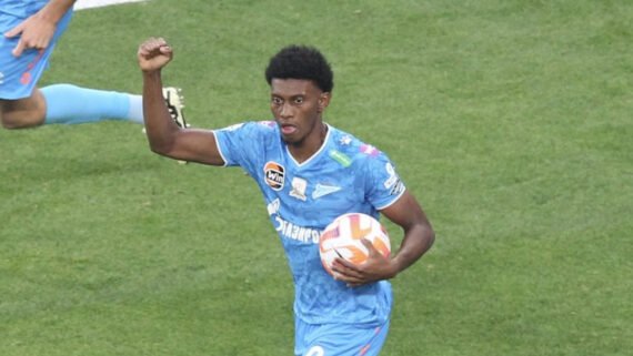 Cassierra, próximo reforço do Atlético, comemora gol pelo Zenit, da Rússia (foto: Divulgação/Zenit)