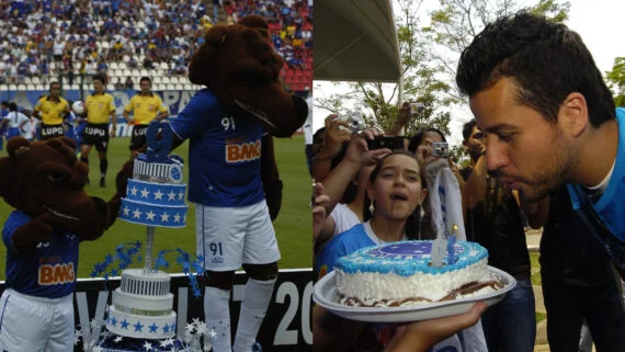 Fotos curiosas de aniversários que ocorreram no Cruzeiro (foto: Renato Weil e Marcos Michelin/Arquivo EM)