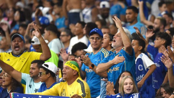 Torcida do Cruzeiro no Mineirão, em Belo Horizonte (foto: Ramon Lisboa/EM/D.A. Press)