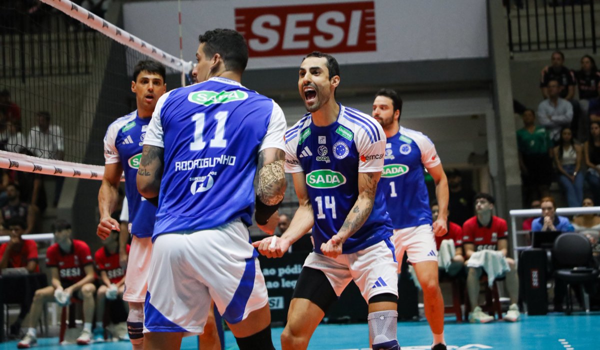 Cruzeiro é o líder da Superliga Masculina de Vôlei (foto: Felipe Wiira/Sesi-SP)