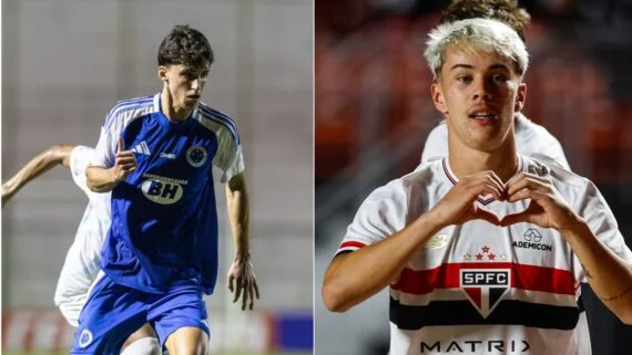 Cruzeiro e São Paulo disputam título da Copinha 2026 (foto: Igor Garcia/Cruzeiro e São Paulo/Divulgação)