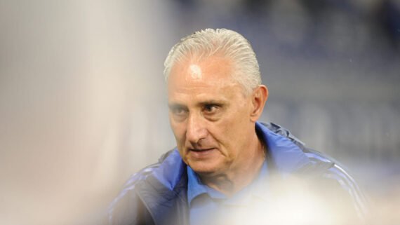 Tite, técnico do Cruzeiro, no Mineirão, em Belo Horizonte (foto: Alexandre Guzanshe/EM/D.A Press)