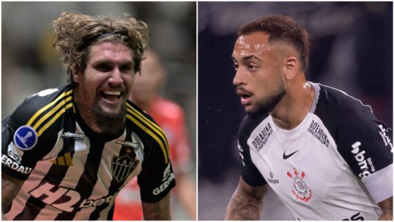 Lyanco e Maycon serão companheiros no Atlético (foto: DOUGLAS MAGNO / AFP e Rodrigo Coca / Corinthians)