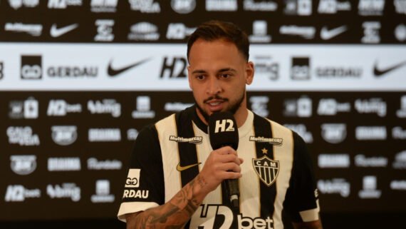 Maycon durante apresentação no Atlético (foto: Tulio Santos/EM/D.A.Press.)