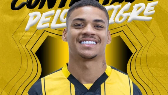 Maykon Jesus, lateral-esquerdo que pertence ao Atlético, foi anunciado como reforço do Novorizontino (foto: Reprodução/Instagram/Novorizontino)