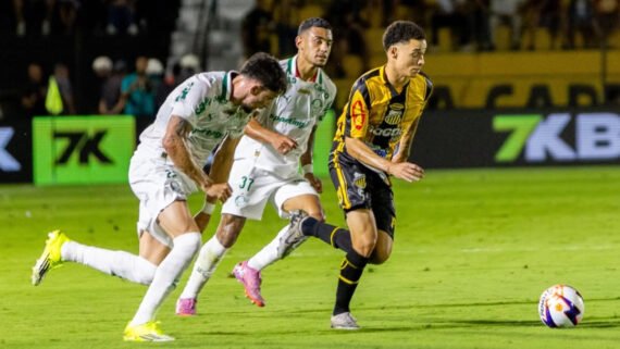 Lance de Novorizontino 4 x 0 Palmeiras pelo Campeonato Paulista (foto: Juan Rodrigues/Novorizontino)