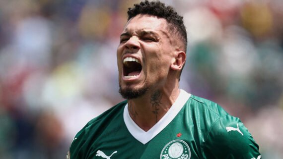 Paulinho, atacante do Palmeiras (foto: FRANCK FIFE/AFP)