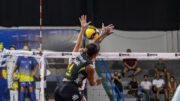 Morgahn Fingall em ação pelo Praia Clube na Superliga Feminina de Vôlei (foto: Bruno Cunha/Praia Clube)