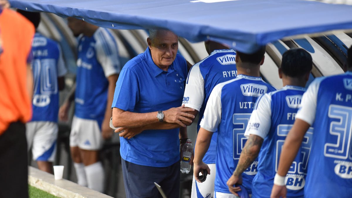 Tite, técnico do Cruzeiro, no Mineirão, em Belo Horizonte (foto: Ramon Lisboa/EM/D.A Press)