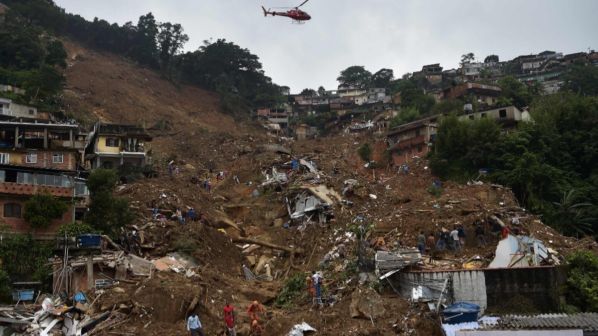 Deslizamento de terra em Petrópolis, no Rio de Janeiro, em 2022