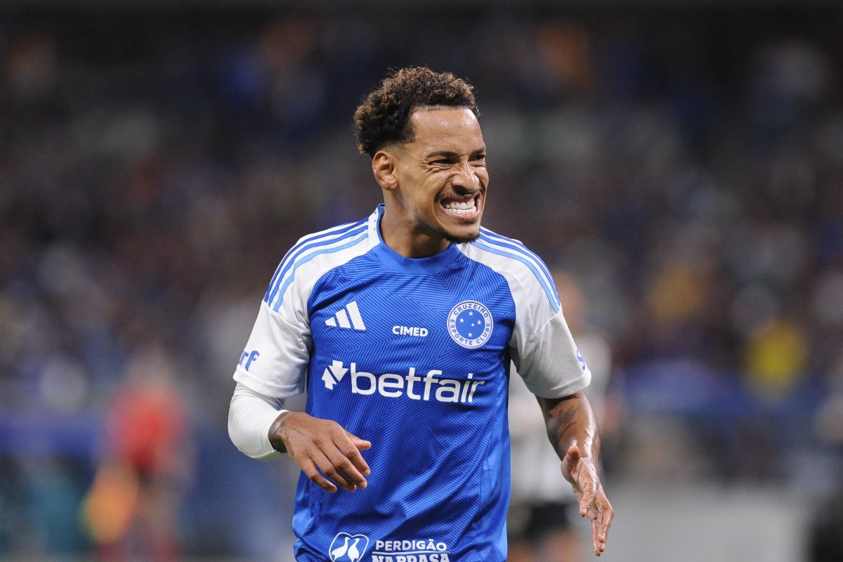 Matheus Pereira, jogador do Cruzeiro (foto: Alexandre Guzanshe/EM/D.A. Press)